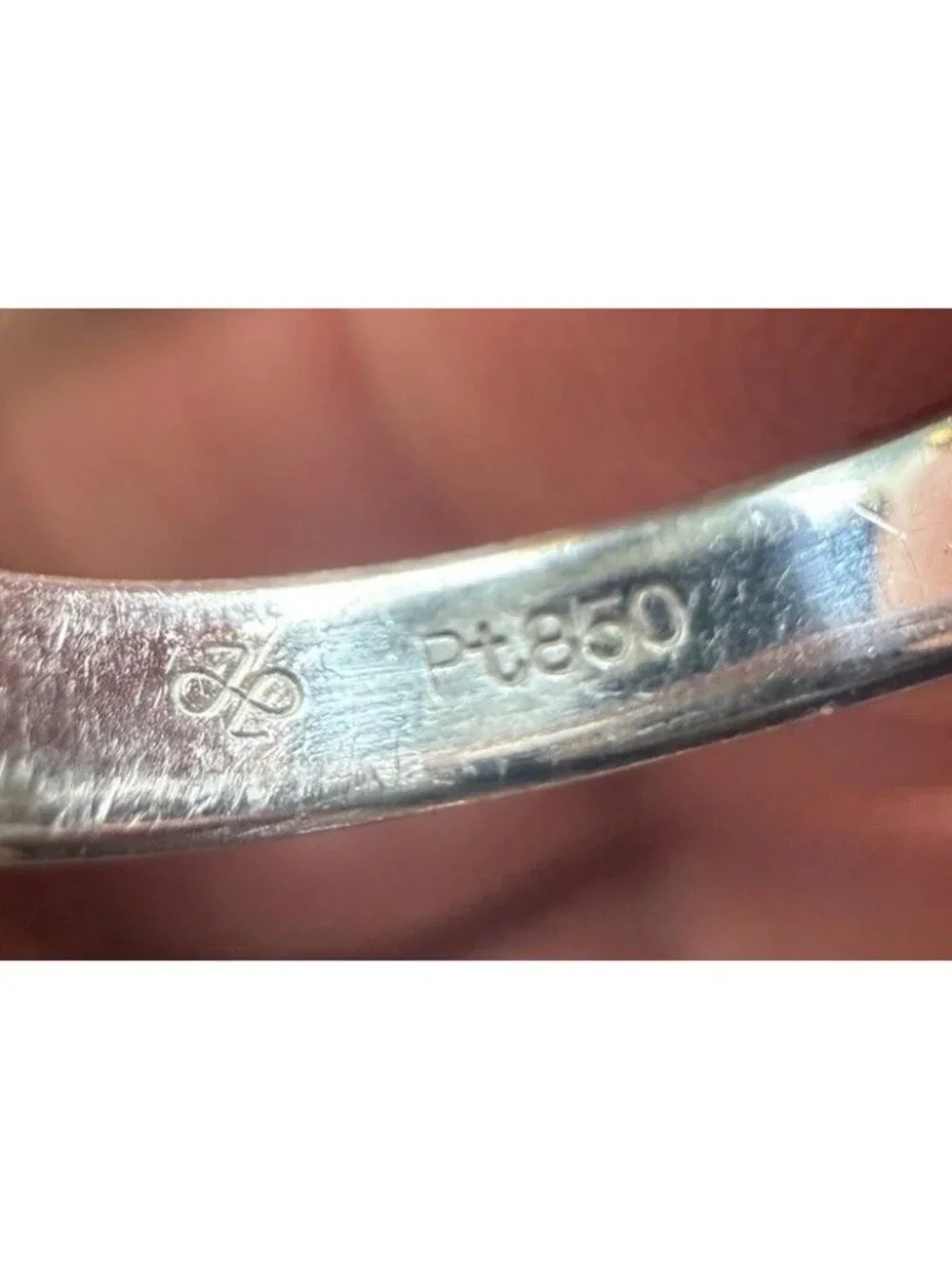 Designer Platinum Pt 850 Textured Band Ring Size 5.5